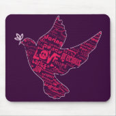 Tauben-Friedenscollage Mousepad (Vorne)