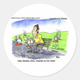 Tauben Funny Gifts T-Shirts und Sammlerstücke Runder Aufkleber