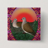 Tauben Gerahmt Button (Vorderseite)