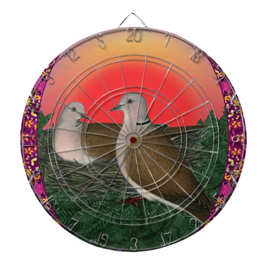 Tauben Gerahmt Dartscheibe (vorne)