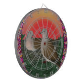 Tauben Gerahmt Dartscheibe (Vorderseite Links)