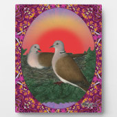 Tauben Gerahmt Fotoplatte (Vorderseite)