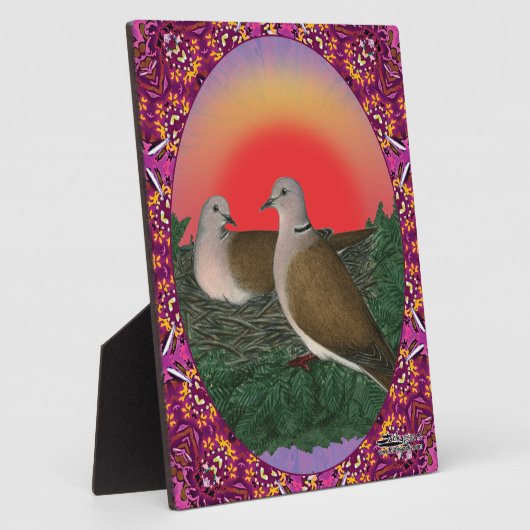 Tauben Gerahmt Fotoplatte (Seite)