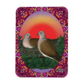 Tauben Gerahmt Magnet (Vertikal)