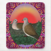 Tauben Gerahmt Mousepad (Vorne)