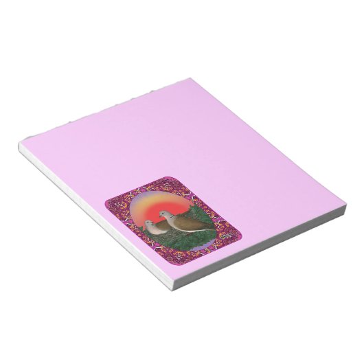 Tauben Gerahmt Notizblock (angewinkelt)