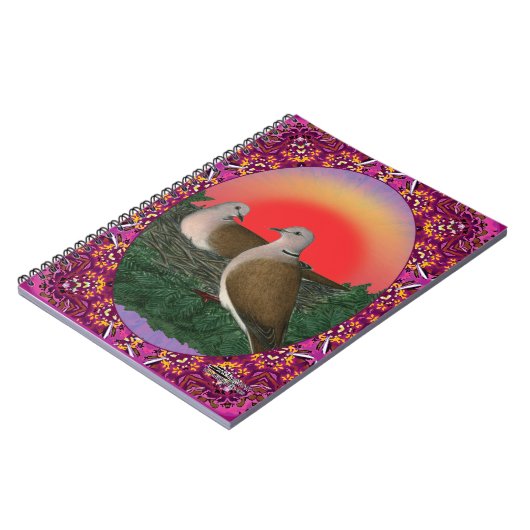 Tauben Gerahmt Notizblock (Linke Seite)