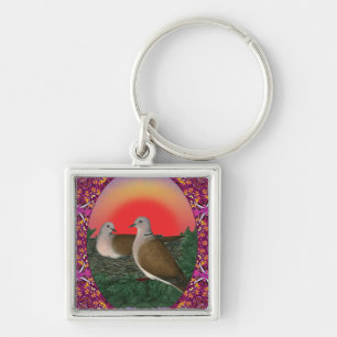 Tauben Gerahmt Schlüsselanhänger