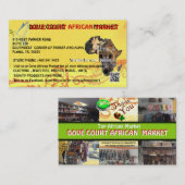 TAUBEN-GERICHTS-ENTWARF AFRIKANISCHE MARKT-KARTE VISITENKARTE (Vorne/Hinten)