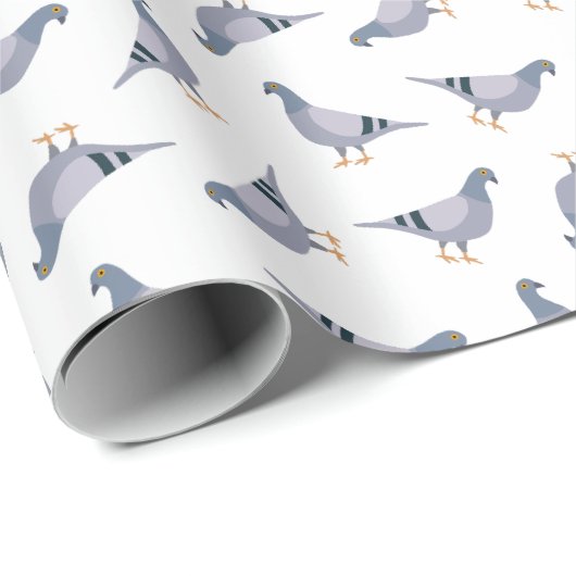 Tauben Geschenkpapier (Rolleneckpunkt)