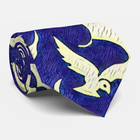 Tauben im Flug Krawatte (Gerollt)