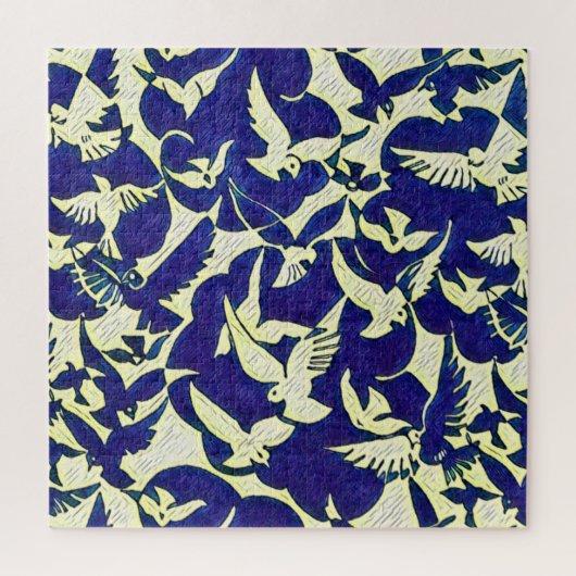 Tauben im Flug Puzzle (Vertikal)