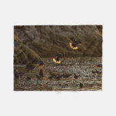 Tauben im Morgenlicht Fleecedecke (Vorderseite (Horizontal))