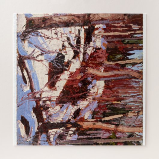 Tauben im Wald, Kunstmalerei Puzzle (Horizontal)