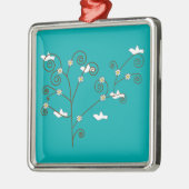 Tauben in einem Baumschmuck Ornament Aus Metall (Links)