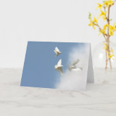 Tauben Karte (Gelbe Blume)