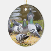 Tauben, kein Drittel Keramik Ornament (Links)