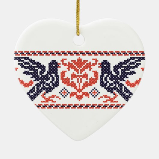 Tauben Keramik Ornament (Hinten)