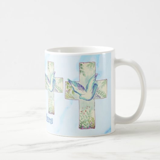 Tauben-Kreuz-Tasse Kaffeetasse (Rechts)