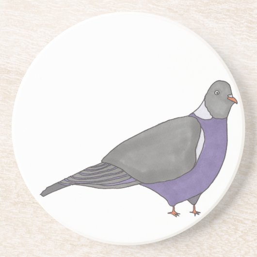 Tauben-Kumpel-Untersetzer Getränkeuntersetzer (Vorne)