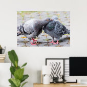 Tauben küssen poster (Heimbüro)