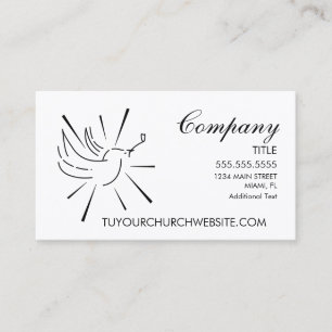 Tauben-Logo Kirchen-Geschäftskarte Visitenkarte