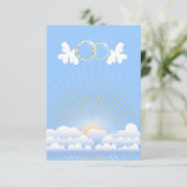 Tauben mit Ehering-Gewohnheits-Einladung Einladung (Stehend Vorderseite)