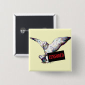 Tauben Paarung: Zensur! Button (Vorne & Hinten)