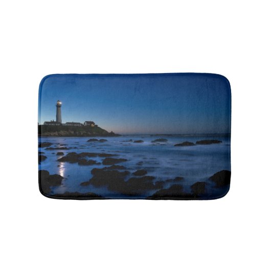 Tauben-Punkt-Leuchtturm | Half Moon Bay, Ca Badematte (Vorderseite)