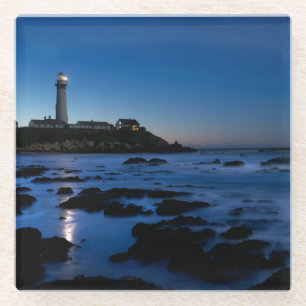 Tauben-Punkt-Leuchtturm Half Moon Bay, Ca Glasuntersetzer