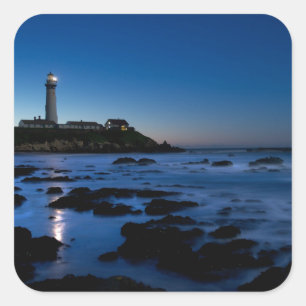 Tauben-Punkt-Leuchtturm   Half Moon Bay, Ca Quadratischer Aufkleber