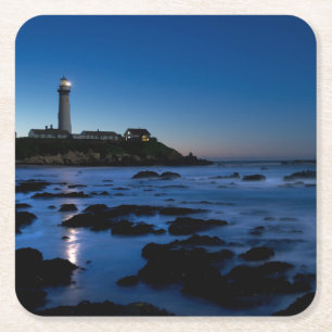 Tauben-Punkt-Leuchtturm Half Moon Bay, Ca Rechteckiger Pappuntersetzer