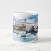 Tauben-Punkt-Leuchtturm Jumbo-Tasse (Vorderseite)