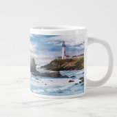 Tauben-Punkt-Leuchtturm Jumbo-Tasse (Rechts)
