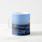 Tauben-Punkt-Leuchtturm Kaffeetasse (Vorderseite Links)