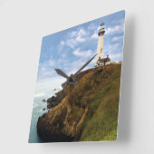 Tauben-Punkt-Leuchtturm | Kalifornien Quadratische Wanduhr (Winkel)