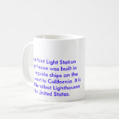 Tauben-Punkt-Leuchtturm, Tauben-Punkt-Licht Sta… Kaffeetasse (Vorderseite Links)