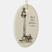 Tauben-Punkt-Leuchtturm-Verzierung Keramik Ornament (Rechts)