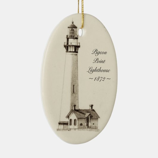 Tauben-Punkt-Leuchtturm-Verzierung Keramik Ornament (Rechts)