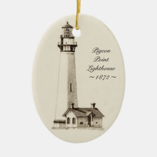 Tauben-Punkt-Leuchtturm-Verzierung Keramik Ornament
