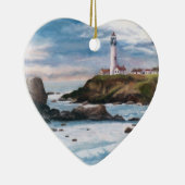 Tauben-Punkt-Leuchtturm-Verzierung Keramikornament (Rechts)