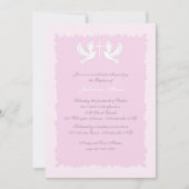 Tauben Religiöse Einladung Rosa (Vorderseite)