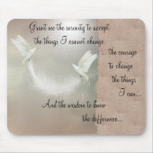 Tauben-Ruhe-Gebet Mousepad ~ Beige (Vorne)