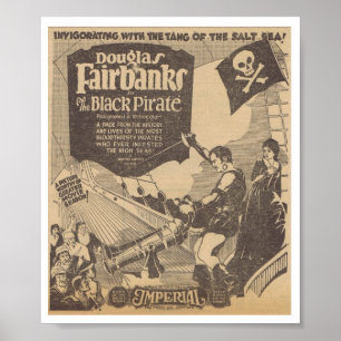 Tauben-Schwarz-Pirat 1926 Douglas Fairbanks Billie Poster