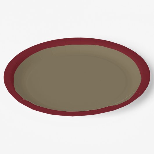 Tauben Sie eine akzentuierte Farbe ein, die anpass Pappteller (Schrägansicht)