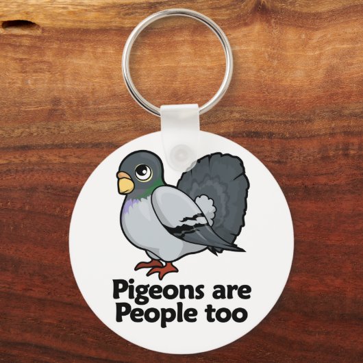 Tauben sind auch Menschen Schlüsselanhänger (Vorderseite)