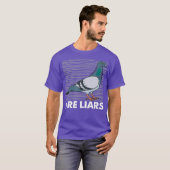 Tauben sind Lars Arent Real Spies Birds Puff T-Shirt (Vorne ganz)