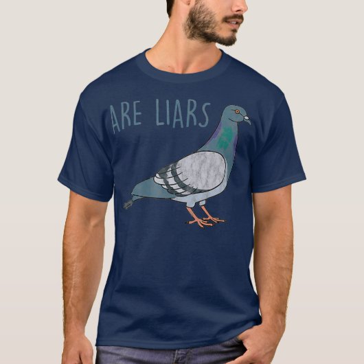 Tauben sind Lars Arent Real Spies Birds Puff T-Shirt (Vorderseite)
