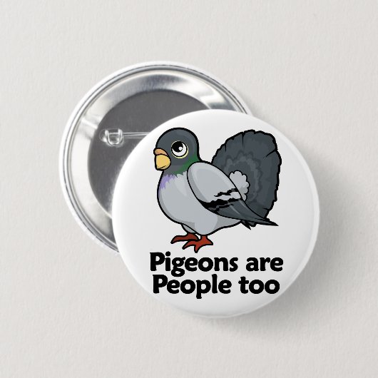 Tauben sind Leute auch Button (Vorne & Hinten)