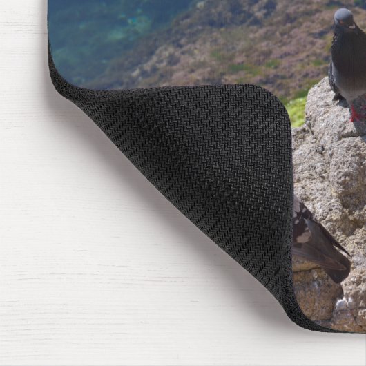 Tauben sonnenbaden mousepad (Ecke)